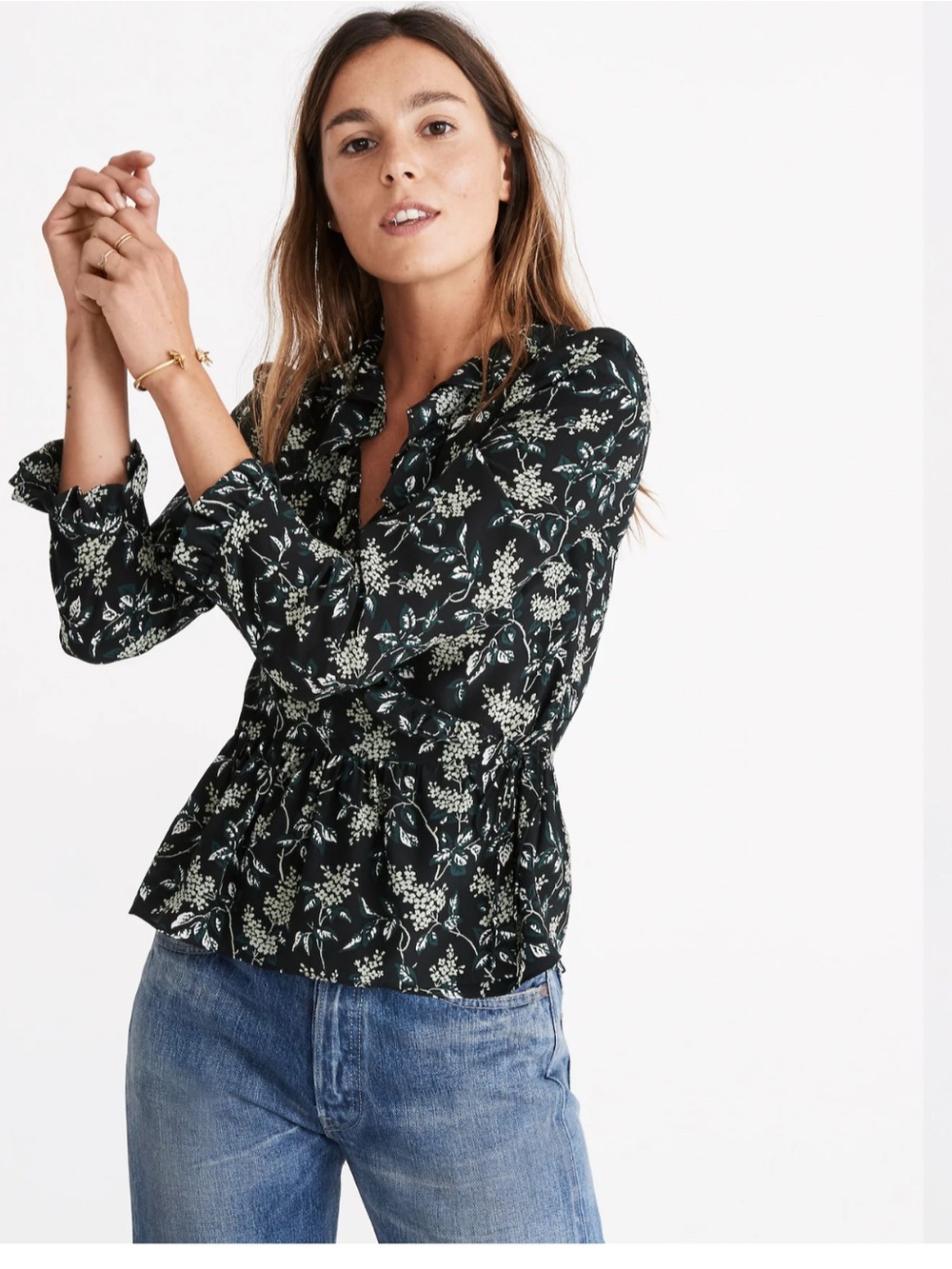 Madewell 100% silk blouse